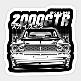 Skyline 2000GTR "Hakosuka" (White Print) Sticker